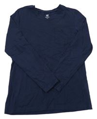 Tmavomodré tričko H&M