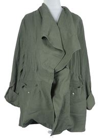 Dámsky khaki cardigán s rolovacími rukávy Dorothy Perkins