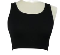 Dámsky čierny rebrovaný crop top Primark