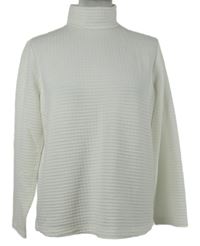 Dámska biela vzorovaná mikina so stojačikom Twist