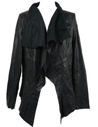 Dámský černý koženkový cardigán Avon 