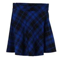 Dámska safírovo-čierna kockovaná sukňa FB sister