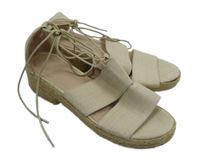 Dámské béžové šněrovací sandály/espadrilky Asos vel. 39