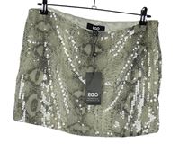 Nové - Dámska béžová vzorovaná flitrová minisukňa Ego