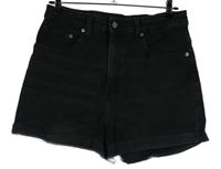Dámske čierne mom rifľové kraťasy H&M