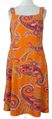 Dámske oranžové vzorované šaty Dorothy Perkins