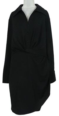 Dámske čierne košeľové šaty Blind Date