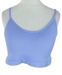 Dámský světlemodrý sportovní crop top 