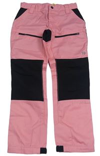 Růžovo-černé outdoorové kalhoty