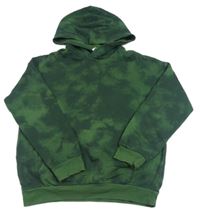 Tmavozeleno-zelená mikina s kapucňou H&M