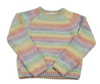 Farebný pruhovaný žinylkový sveter zn. Next