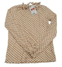 -Nové Biele kvetinové tričko zn. H&M