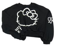Čierna crop mikina s Hello Kitty H&M