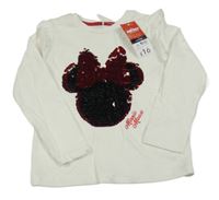 Nové - Bílé triko s Minnie z flitrů George