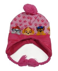 Růžová plyšová čepice s PAw PAtrol 