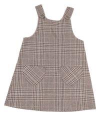 Ružovo-sivé vzorované vlnené šaty Matalan