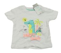Nové - Bílé tričko s krokodýlem Primark