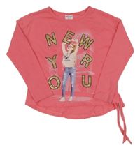 Růžové triko s dívkou 