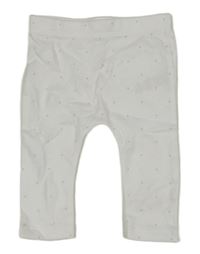 Bílé legíny s šedými hvězdičkami F&F