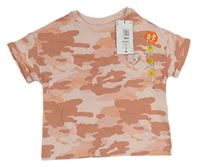 Ružové army tričko so srdiečkom M&S