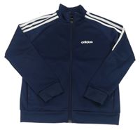 Tmavomodrá sportovní propínací mikina Adidas