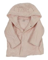 Svetloružová zamatová prepínaci mikina s kapucňou F&F