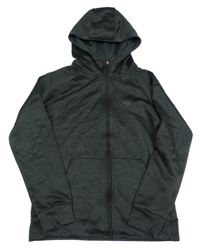 Antracitová melírovaná športová prepínaci mikina s kapucňou