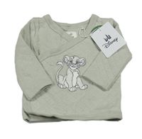 Nové - Světlekhaki prošívaná zavinovací mikina - Lví král C&A