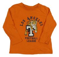 Oranžové tričko s tigrom Primark