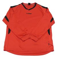 Červeno-černé sportovní triko Hummel