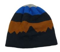 Černo-modro-rezavá čepice Topolino