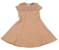 Ružové šaty s tylem a čipkou Primark