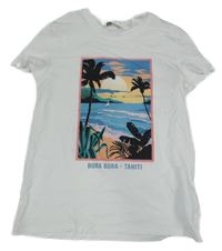 Bílé tričko s obrázkem 