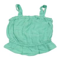 Zelený mušelínový crop top Matalan