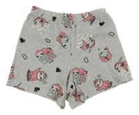 Sivé pyžamové kraťasy s lenochody Primark