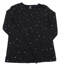 Čierne tričko s hviezdami H&M