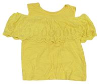 Žlté tričko s volnými rameny Name it
