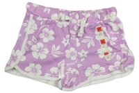 Lila teplákové kraťasy s kytičkami M&S