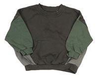 Šedo-khaki oversize mikina George