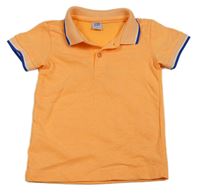Neonově oranžové polo tričko s proužky Kiki&Koko