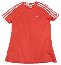 Oranžové funkční sportovní tričko s logem Adidas