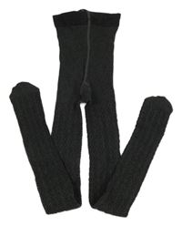 Tmavosivé vzorované pančuchy H&M