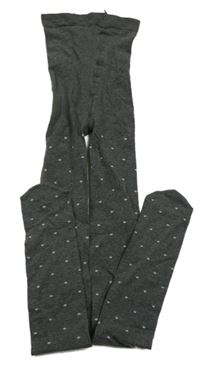 Sivé pančuchy s bodkami H&M