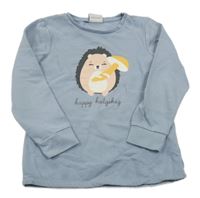 Modrošedá mikina s ježkom Topolino