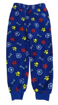 Modré plyšové pyžamové nohavice s obrázkami Primark