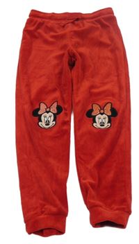 Červené sametové kalhoty s Minnií Disney