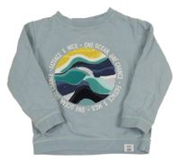 Světlemodrošedá mikina s horami Fat Face