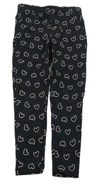 Černé tregíny se srdíčky Little Kids 