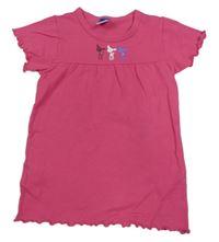 Tmavorůžové tričko se srnkami Topolino 