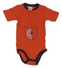 Červeno-tmavomodré body s medvídkem Papagino